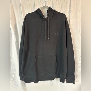 Champion Black Pullover Hoodie with Subtle Logo, 2XL